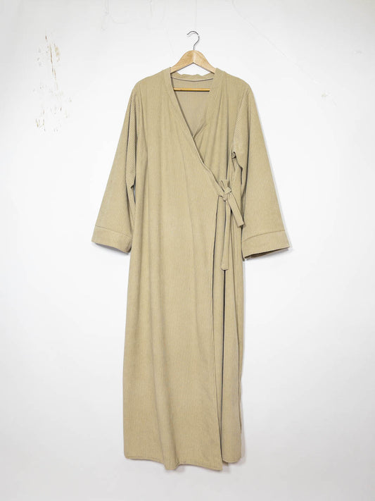 Robe abaya ref:2500 Robe Abaya en Velours Côtelé style kimono