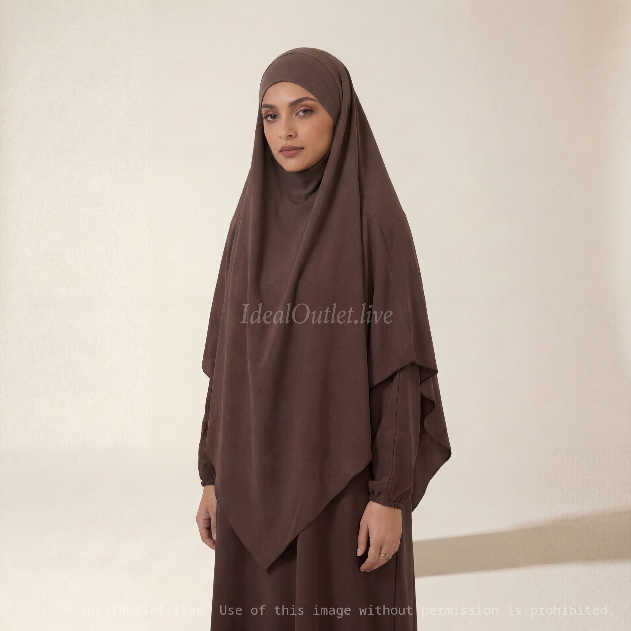 Élégance fluide et modeste, Khimar en Jersey Premium, Taille unique, 20CAJP