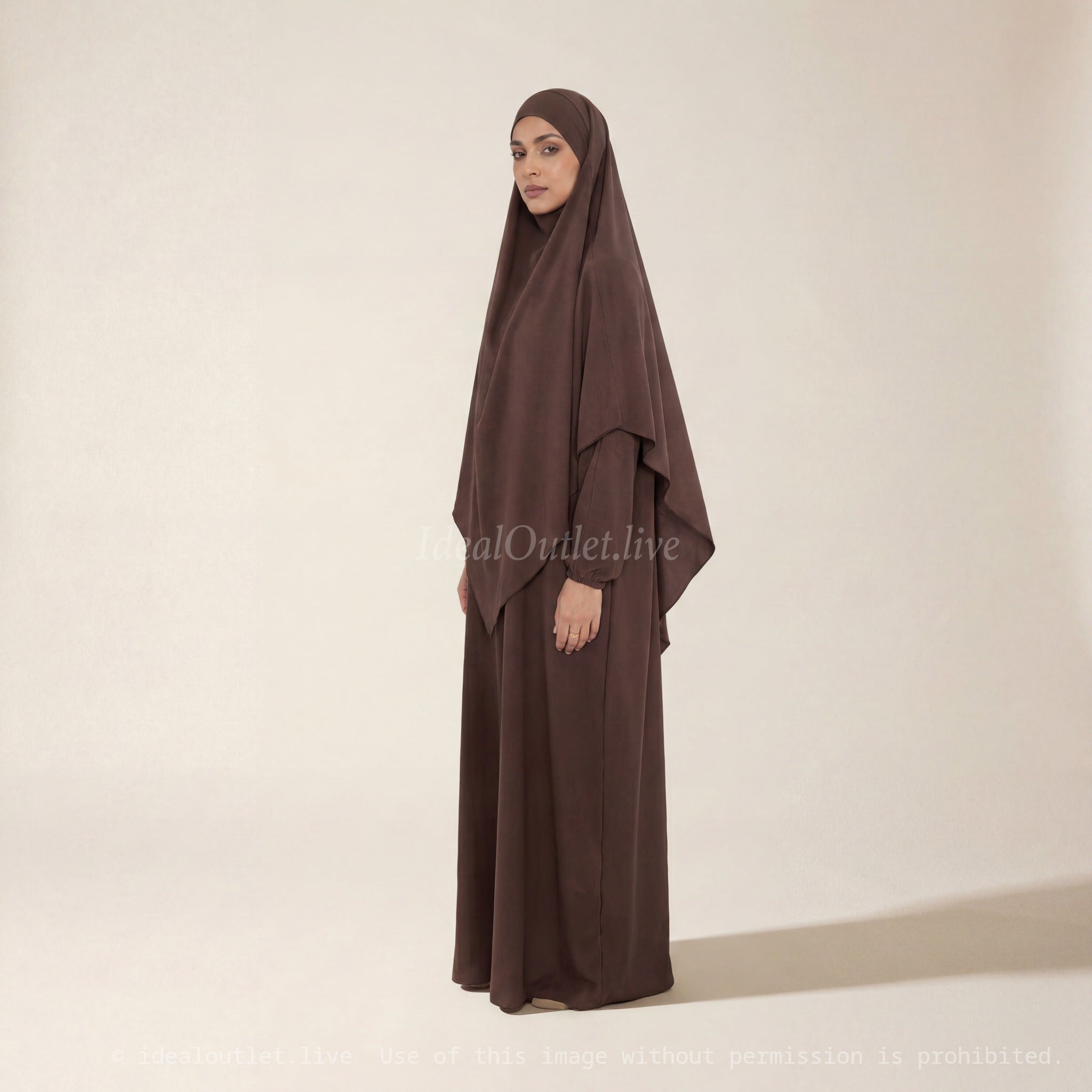 Élégance fluide et modeste, Khimar en Jersey Premium, Taille unique, 20CAJP