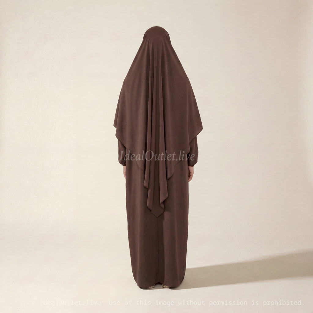 Élégance fluide et modeste, Khimar en Jersey Premium, Taille unique, 20CAJP