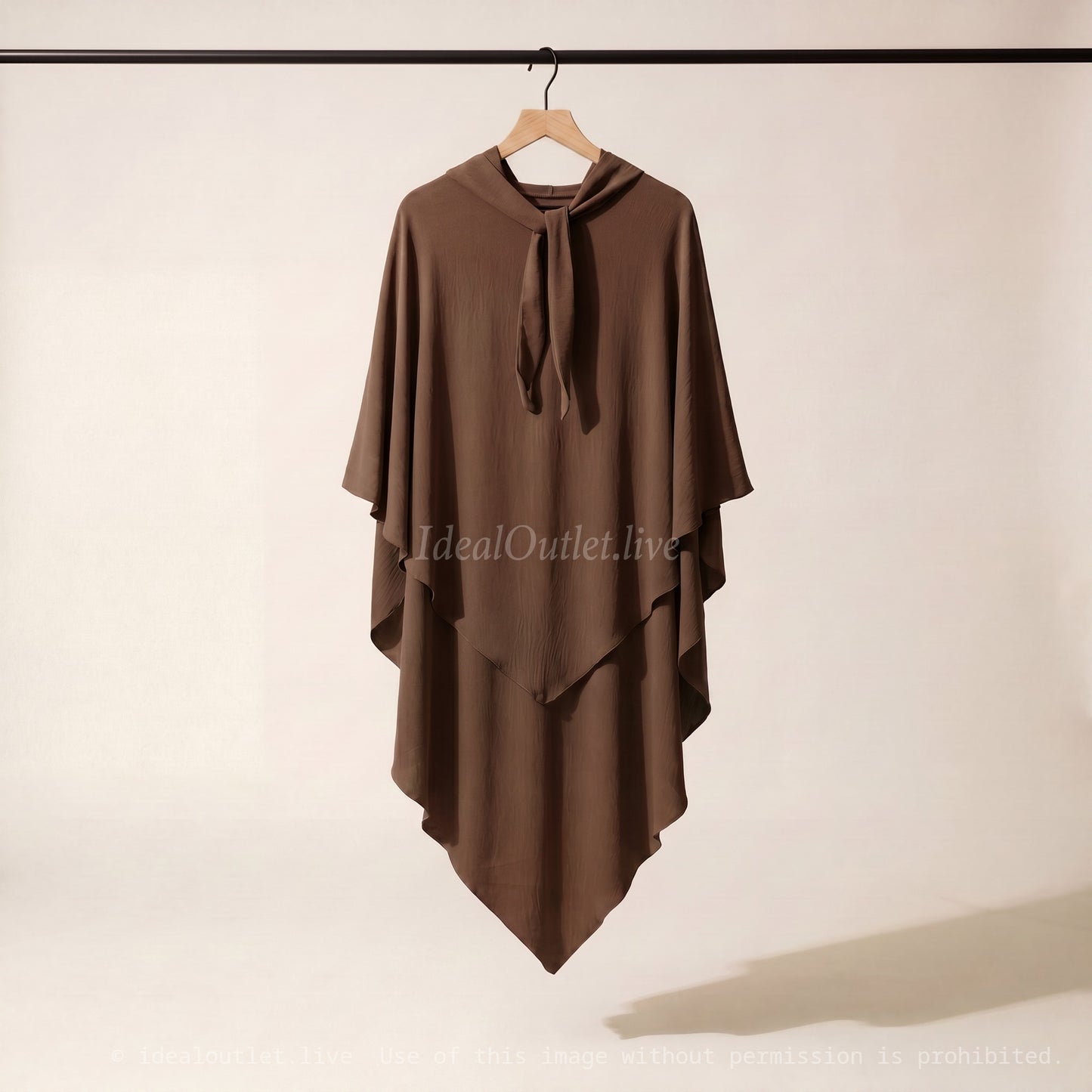 Khimar long en jazz ref: Ca2301jazz - Khimar long et ample en tissu jazz léger et fluide