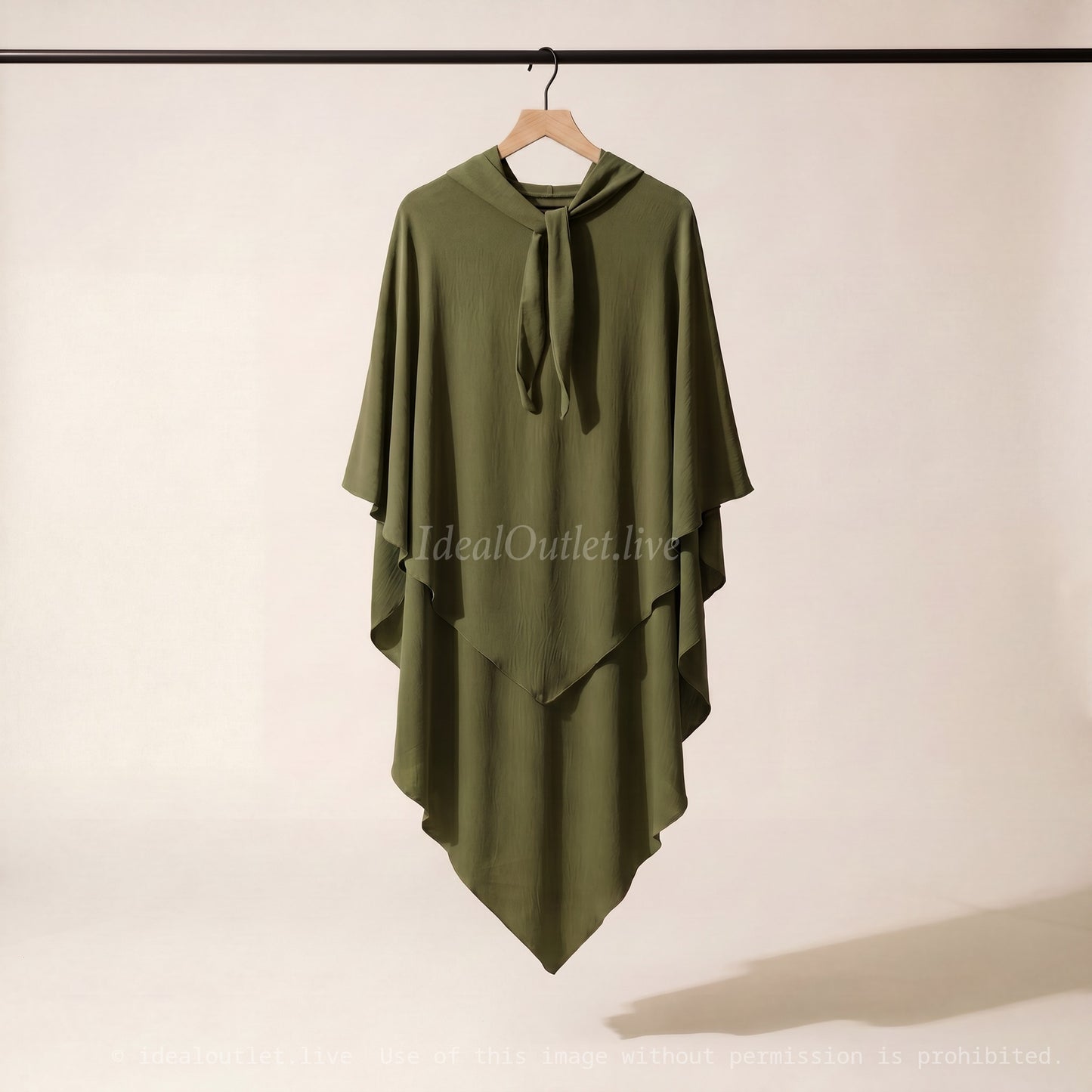 Khimar long en jazz ref: Ca2301jazz - Khimar long et ample en tissu jazz léger et fluide