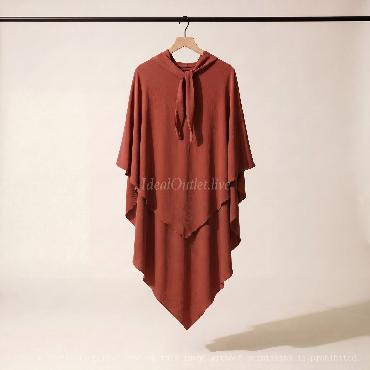 Khimar long en jazz ref: Ca2301jazz - Khimar long et ample en tissu jazz léger et fluide