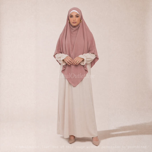 Khimar long en jazz ref: Ca2301jazz - Khimar long et ample en tissu jazz léger et fluide