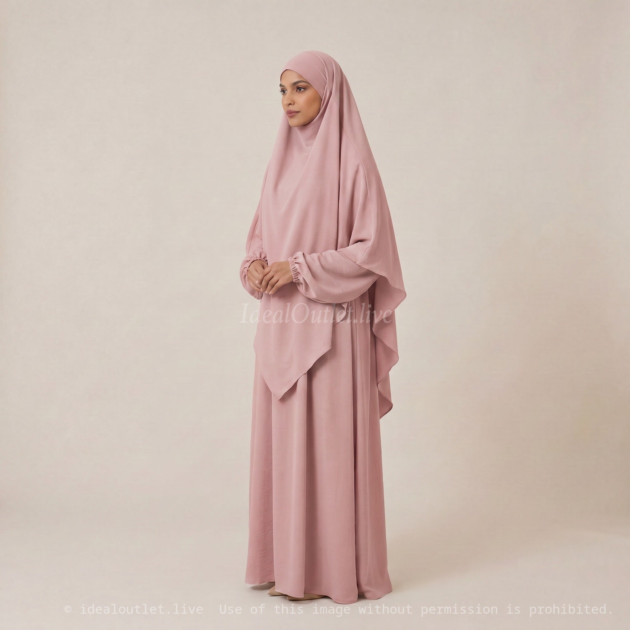 L'Ensemble de prière, Abaya Khimar 2 pièces en Tissu Jazz, Mastour et Pratique