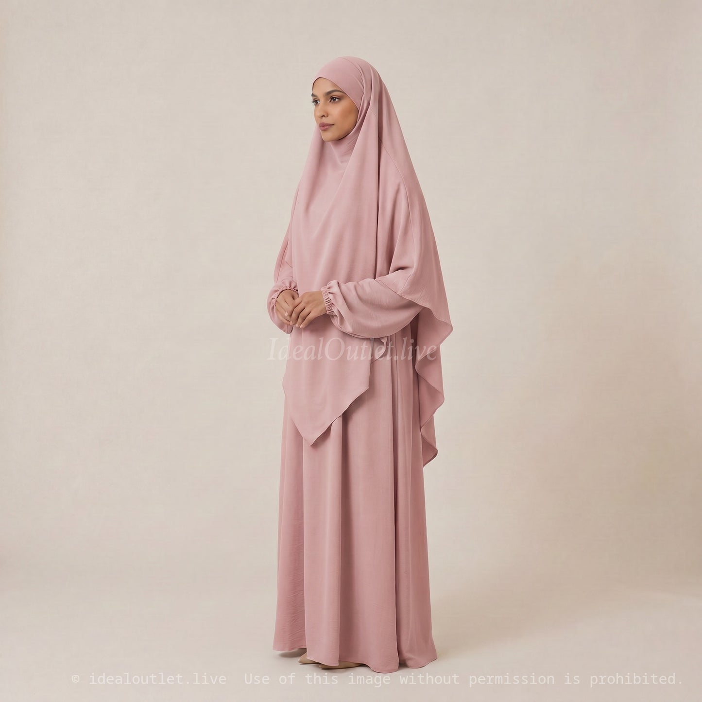 L'Ensemble de prière, Abaya Khimar 2 pièces en Tissu Jazz, Mastour et Pratique, 2326-2501JAZZ