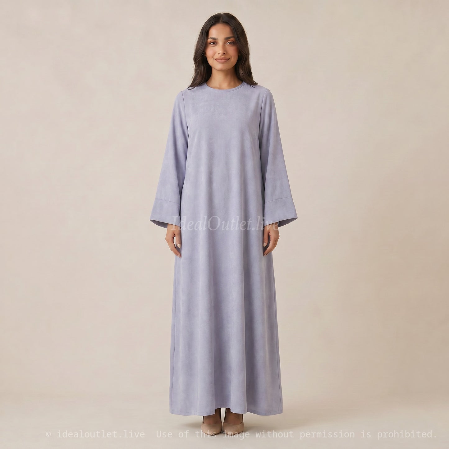 Elegantie en absoluut comfort, Ruimvallende Lange Jurk, Dames Mode, 2352LIN