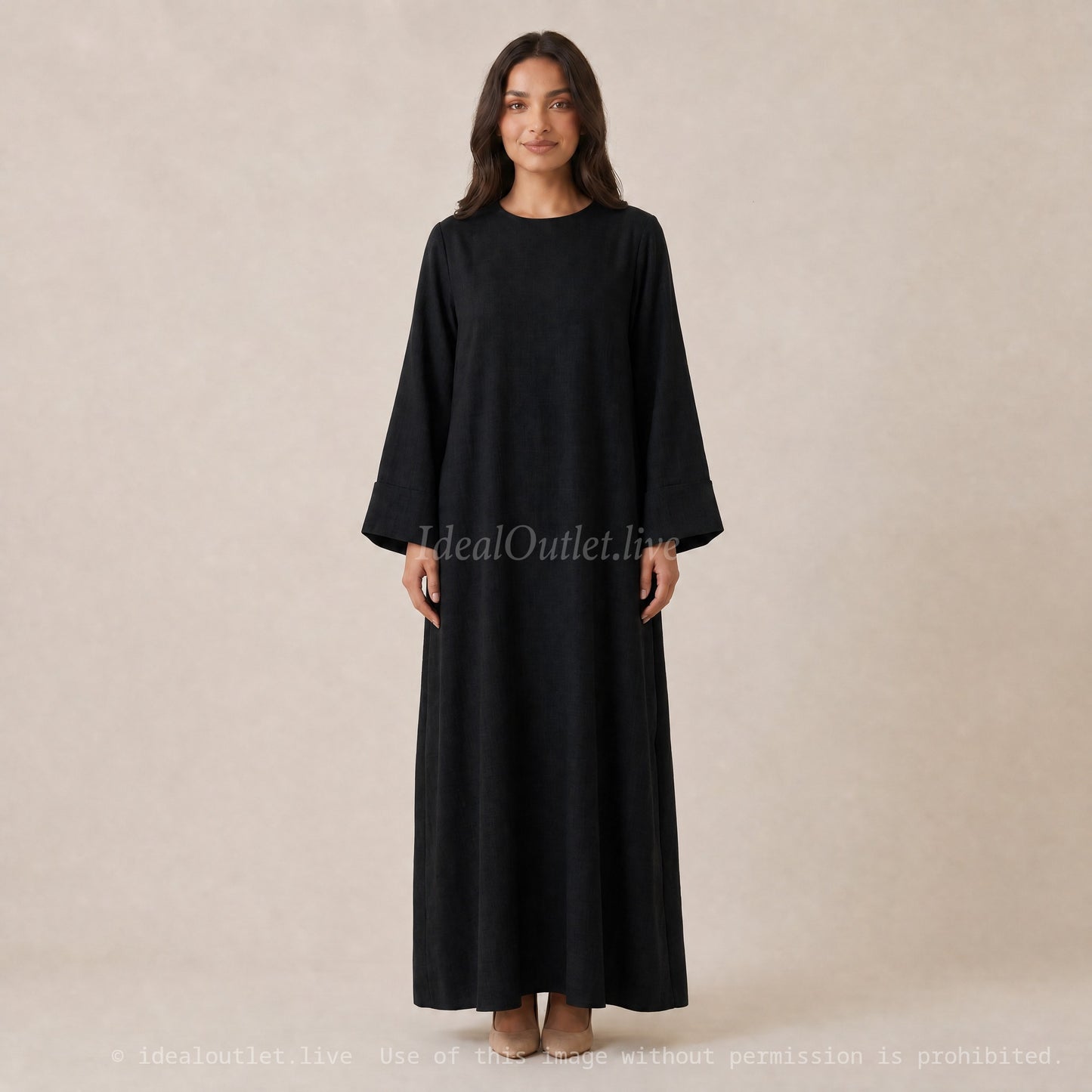 Elegantie en absoluut comfort, Ruimvallende Lange Jurk, Dames Mode, 2352LIN