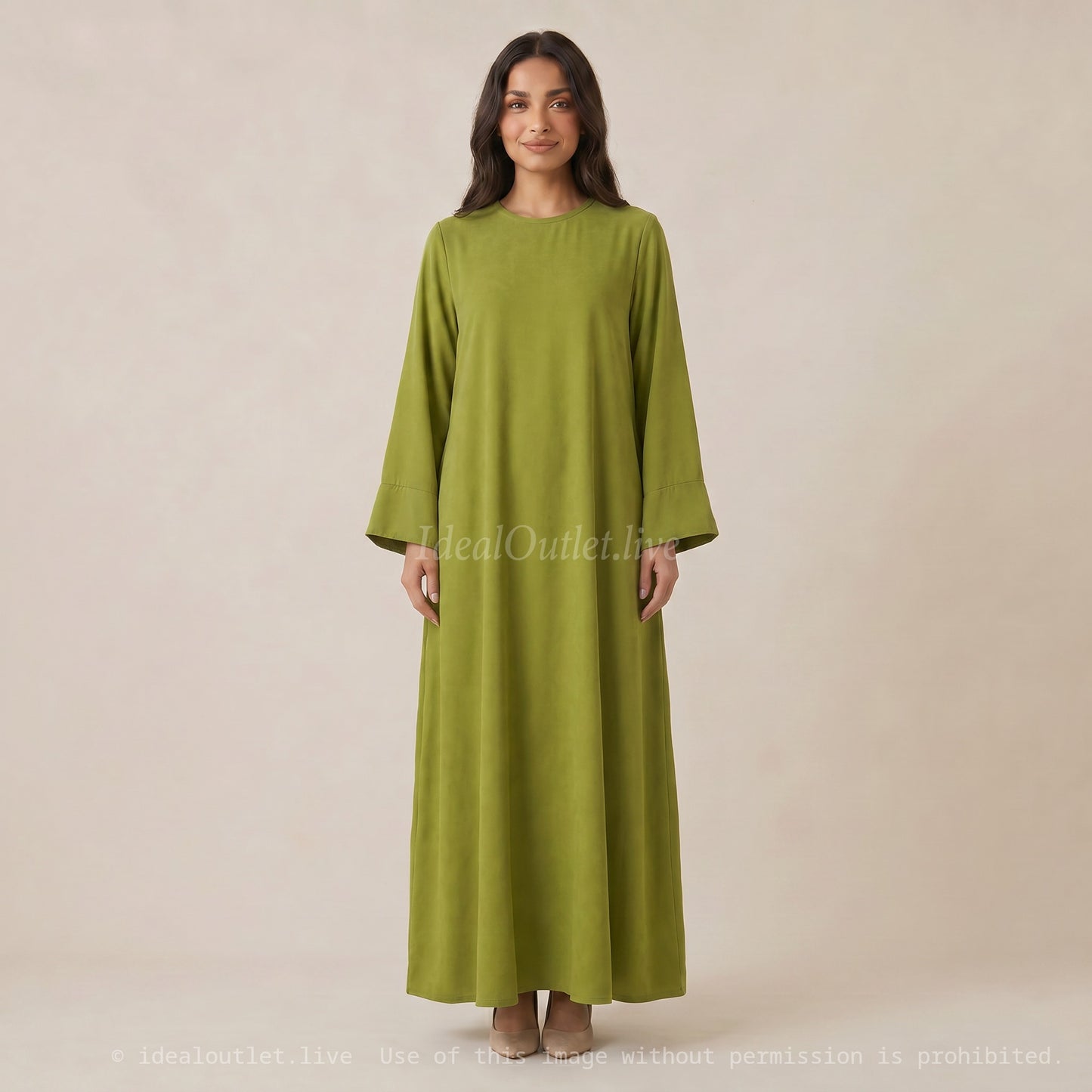 Elegantie en absoluut comfort, Ruimvallende Lange Jurk, Dames Mode, 2352LIN