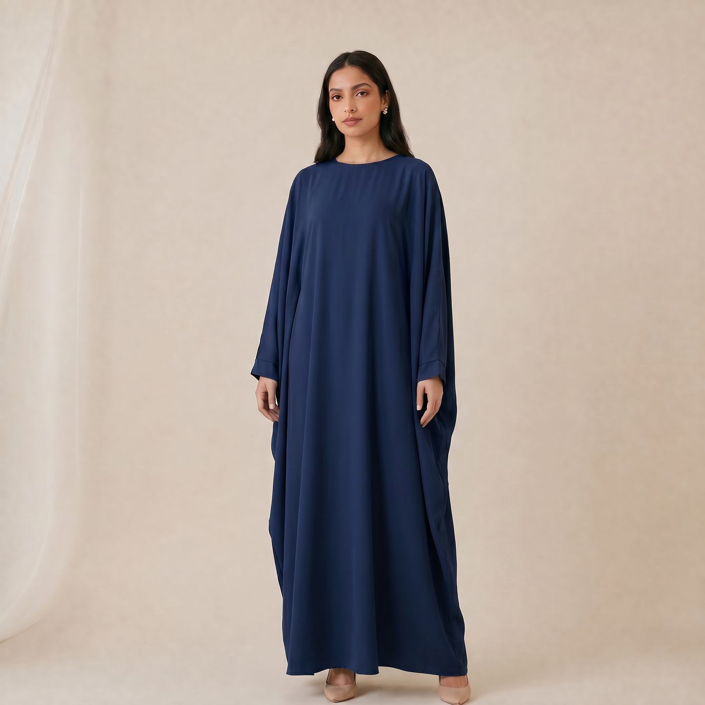 Abaya longue femme REF: Ro2389pk - taille ajustable selon la silhouette - élégante et classe pour vos occasions