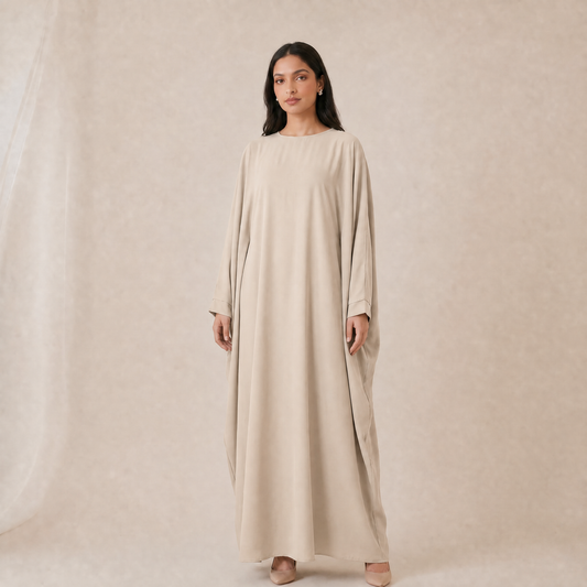 Long Abaya for Women REF: Ro2389pk - Adjustable Fit for Every Figure - Elegant and Classy for Your Occasions