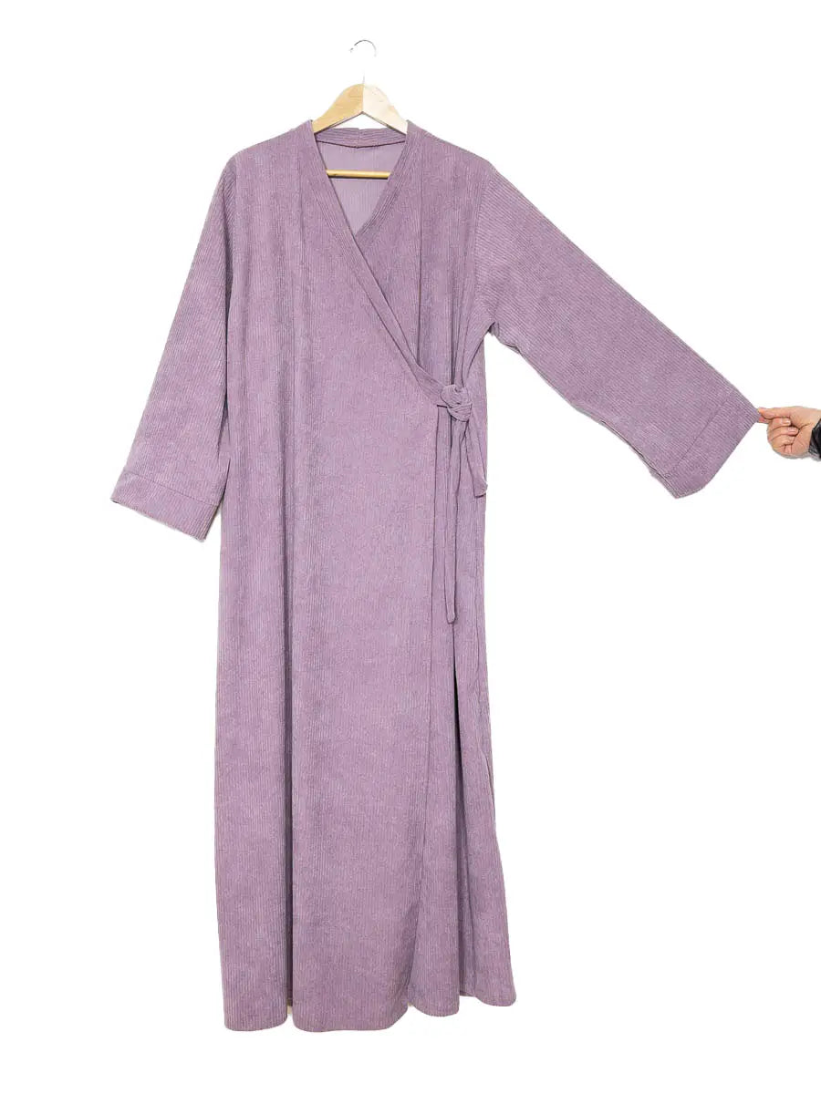 Vestido Abaya Ref: 2500 Vestido Abaya em Veludo Canelado estilo kimono