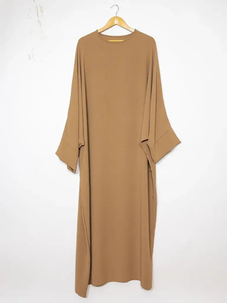 Abaya ref: 2331jazz en tissus jazz (Stock limité) no restock - Abaya longue en jazz ample élégante et confortable