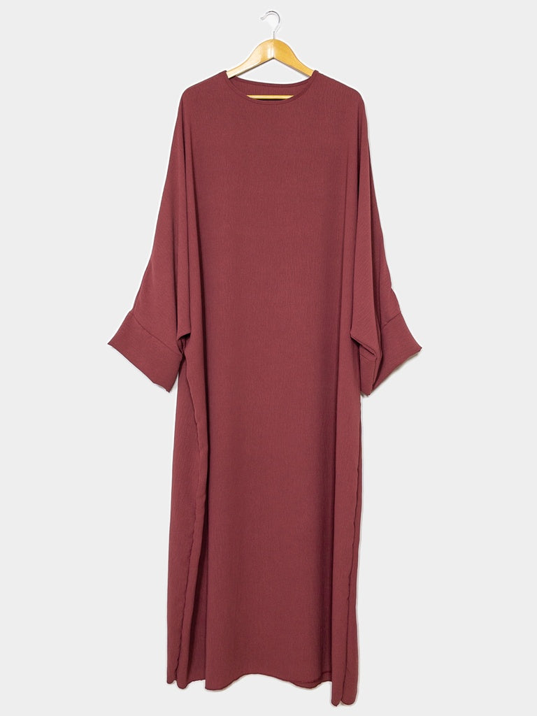 Abaya ref: 2331jazz en tissus jazz (Stock limité) no restock - Abaya longue en jazz ample élégante et confortable
