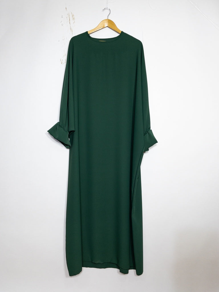 Abaya longue ref: 23312pk - Abaya longue large en Soie de Médine élégante et fluide