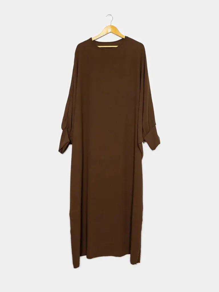 Abaya longue pour femme REF: RO2315JAZZ Abaya longue en jazz avec manches papillon pour femme