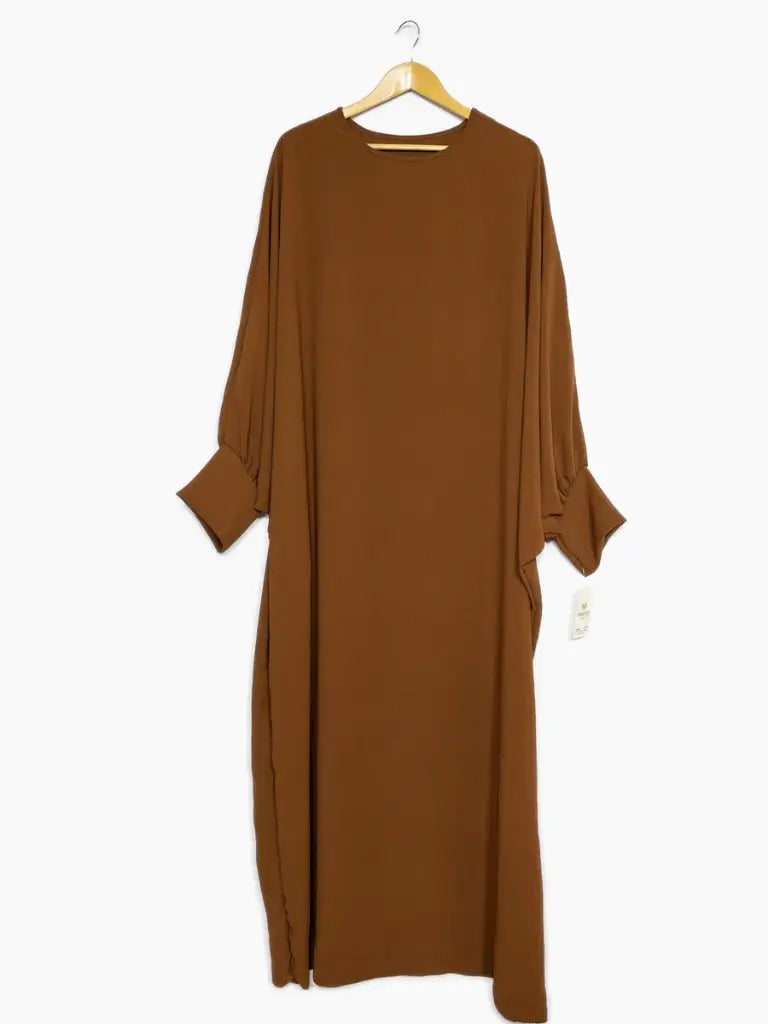 Abaya longue pour femme REF: RO2315JAZZ Abaya longue en jazz avec manches papillon pour femme