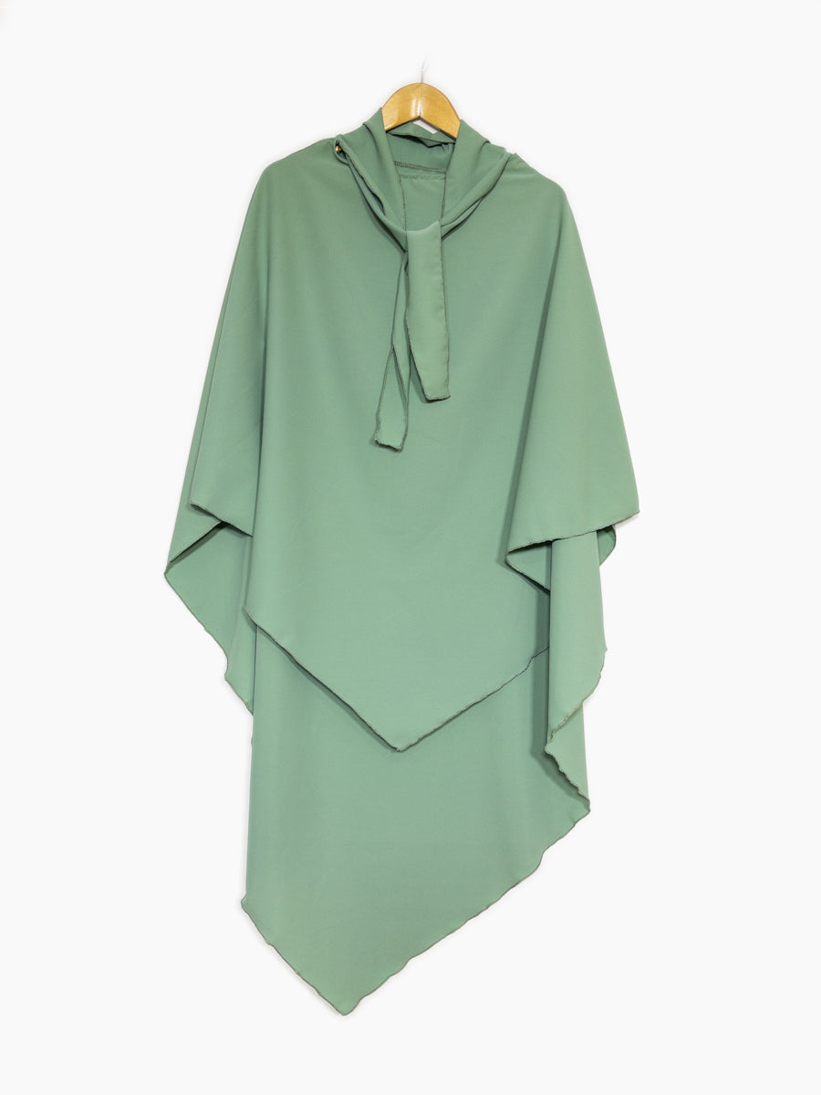 Khimar long ref: Ca2307pk - Khimar Long en Soie de Médine fluide et doux