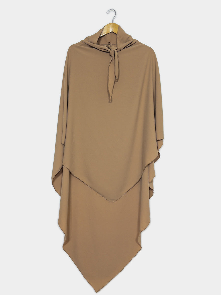 Khimar long ref: Ca2307pk - Khimar Long en Soie de Médine fluide et doux