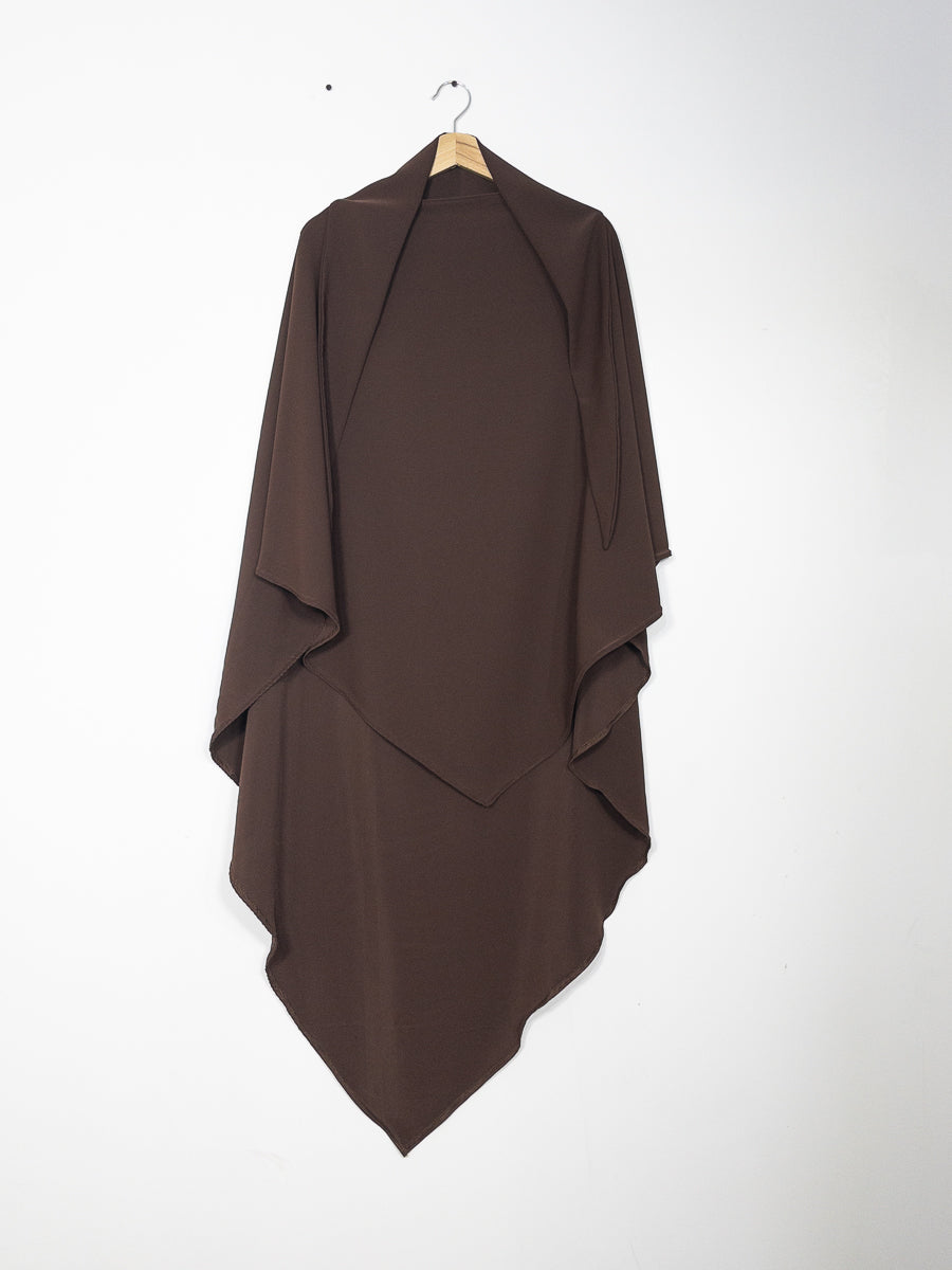 Khimar longue pour femme ref: Ca2510pk - Khimar Long en Soie de Médine qualité supérieure fluide et doux