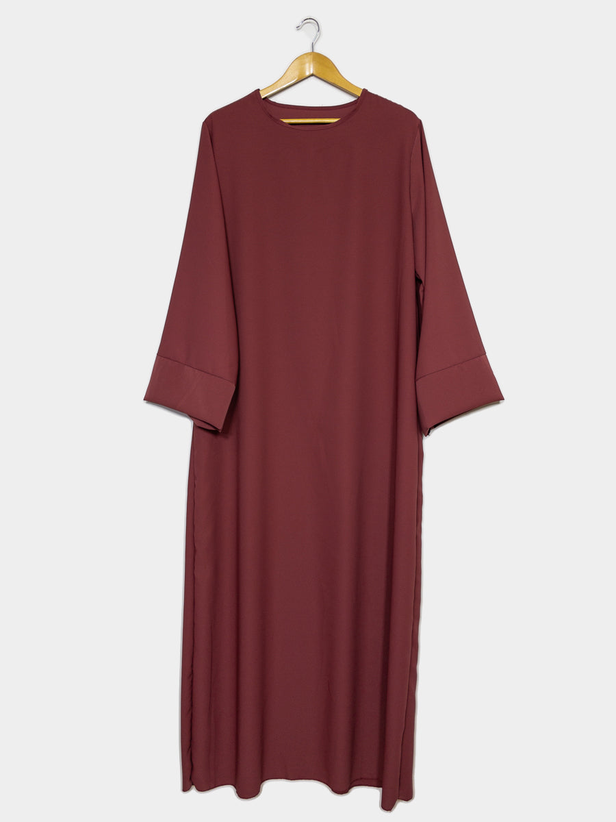 Abaya longue en soie de Médine REF: Ro2333pk