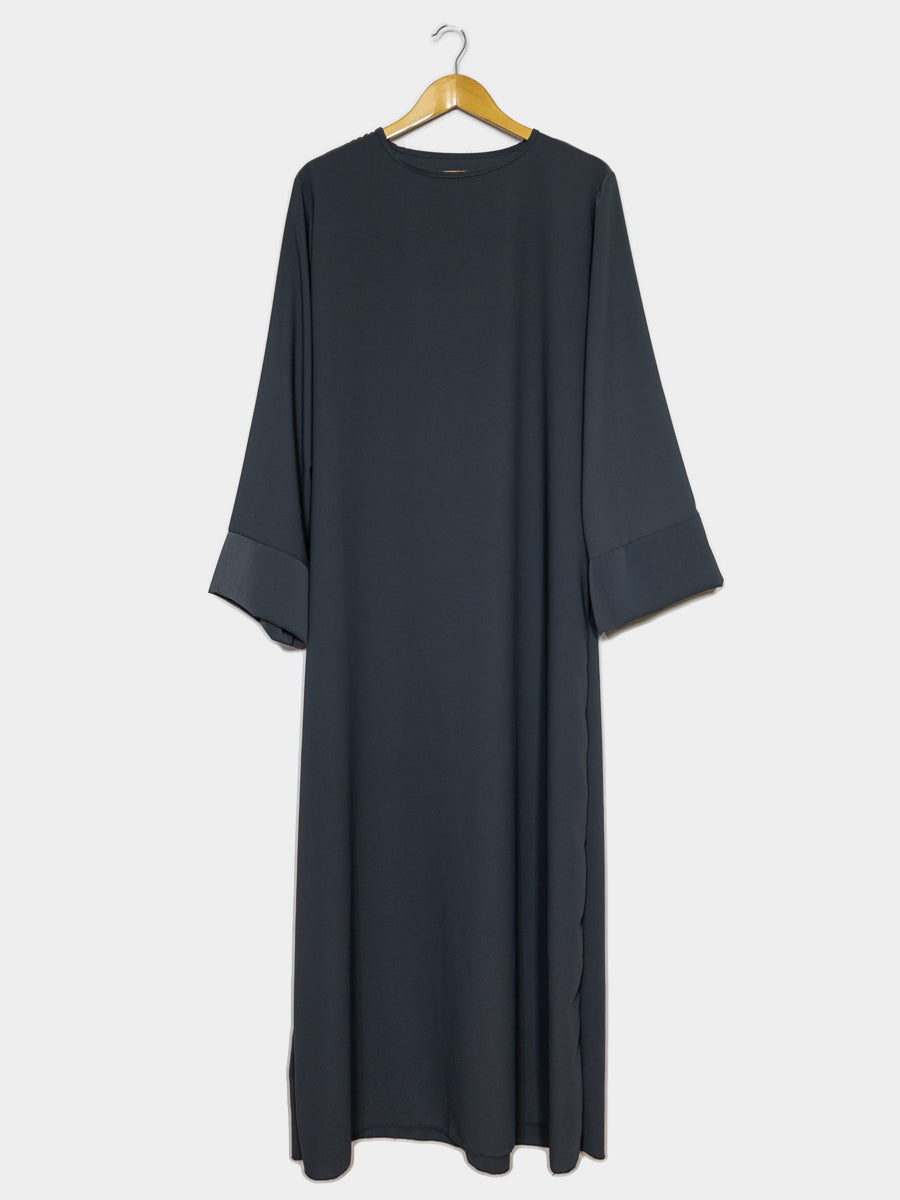 Abaya longue en soie de Médine REF: Ro2333pk
