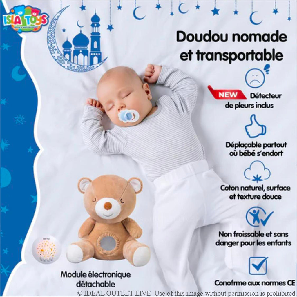 Peaceful Sleep Guaranteed Islamic Plush Comforter Night Light with Quranic Verses, Educational Toy, Isla TOYS, 24 cm