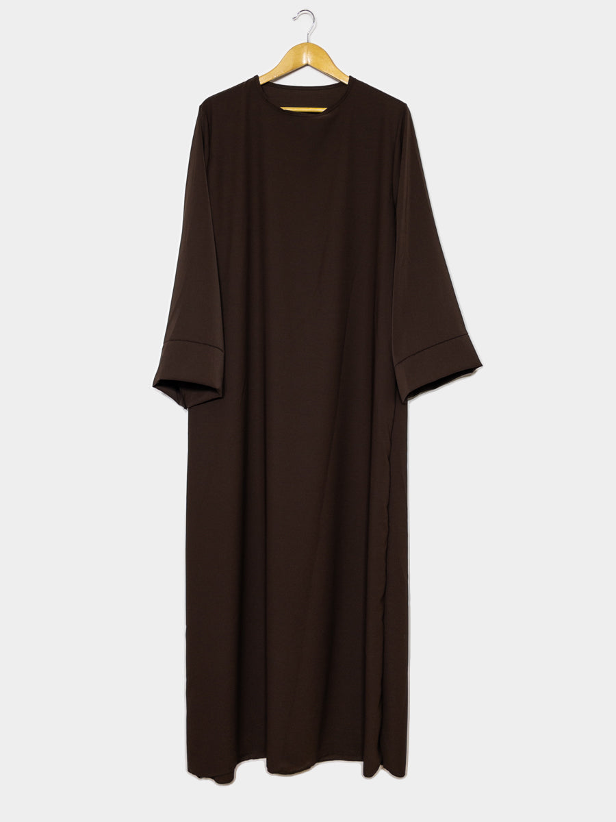 Abaya longue en soie de Médine REF: Ro2333pk