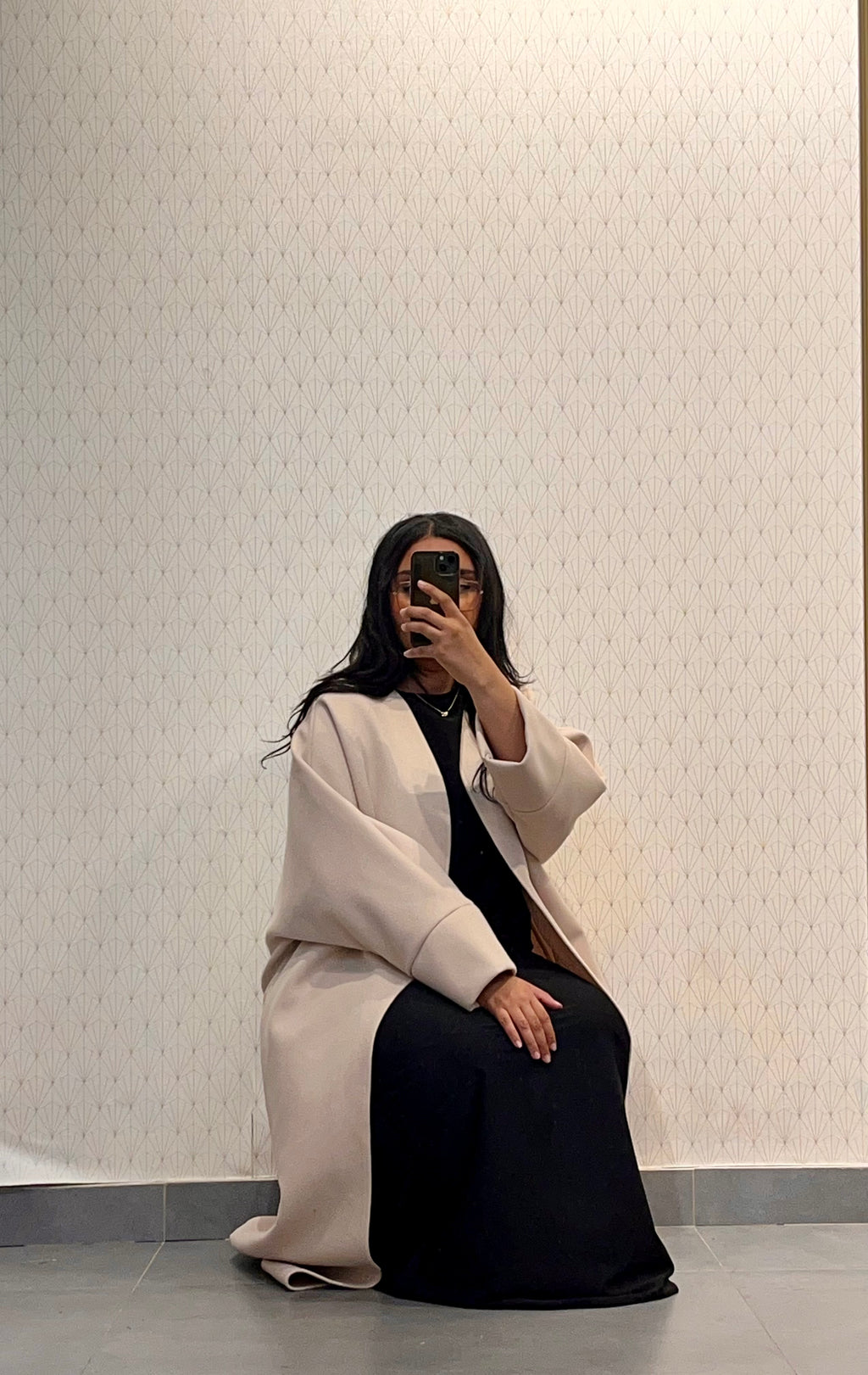 Manteau long Réf : 2515CB, évasé style caban coupe ample et élégante