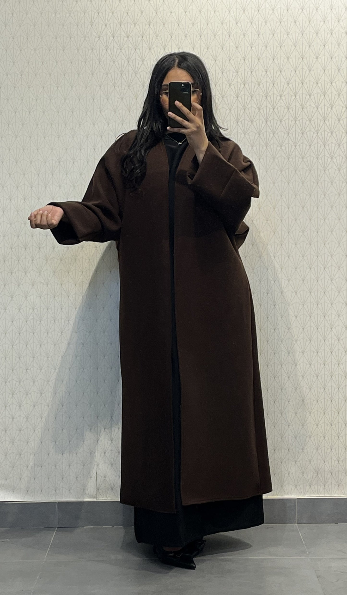Long Coat Ref: 2515CB - Flared Peacoat Style, Loose and Elegant Cut