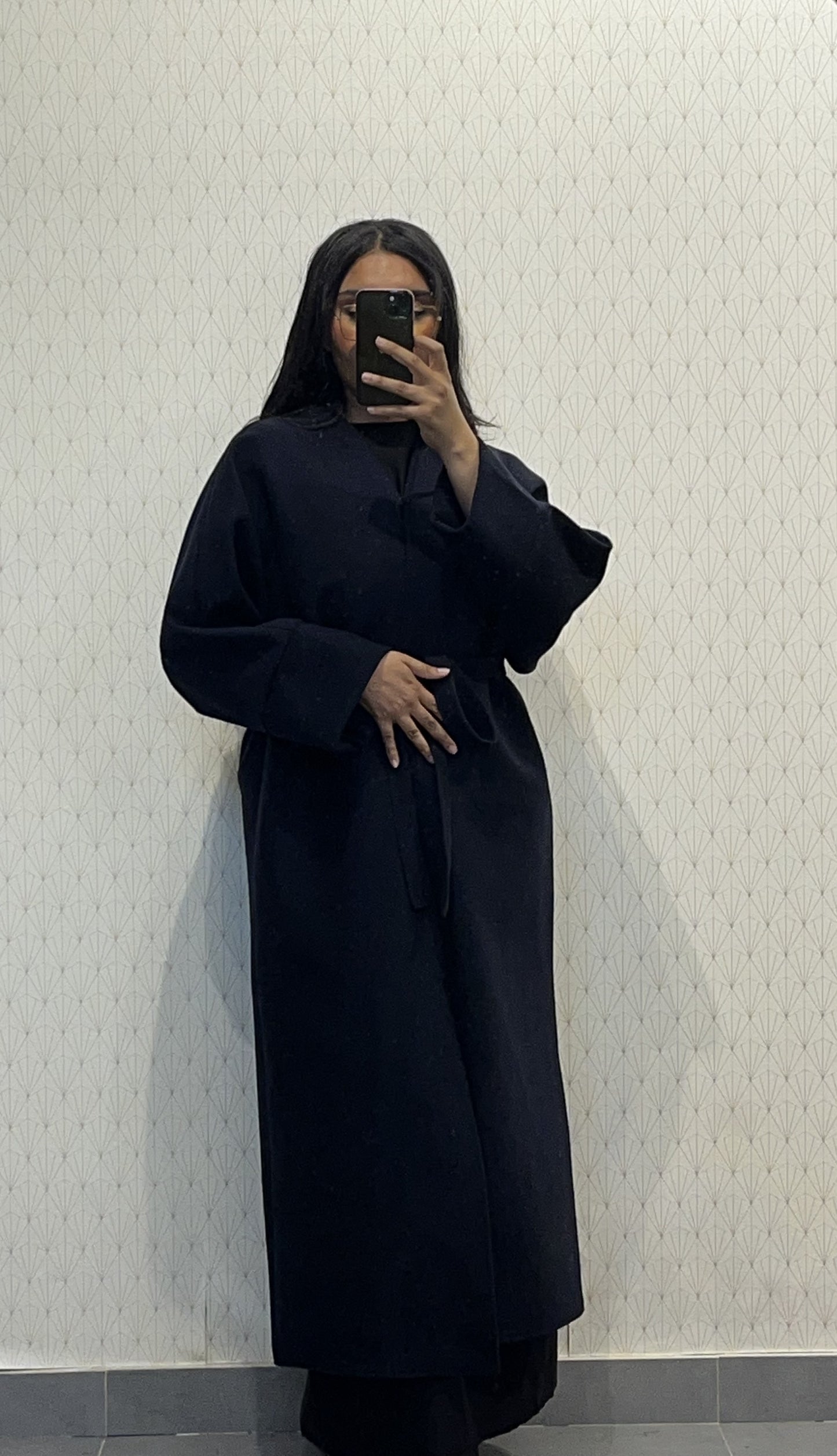 Long Coat Ref: 2515CB - Flared Peacoat Style, Loose and Elegant Cut