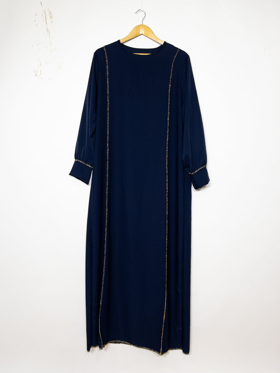 Abaya longue large ref:Ro2337pk en soie de Médine