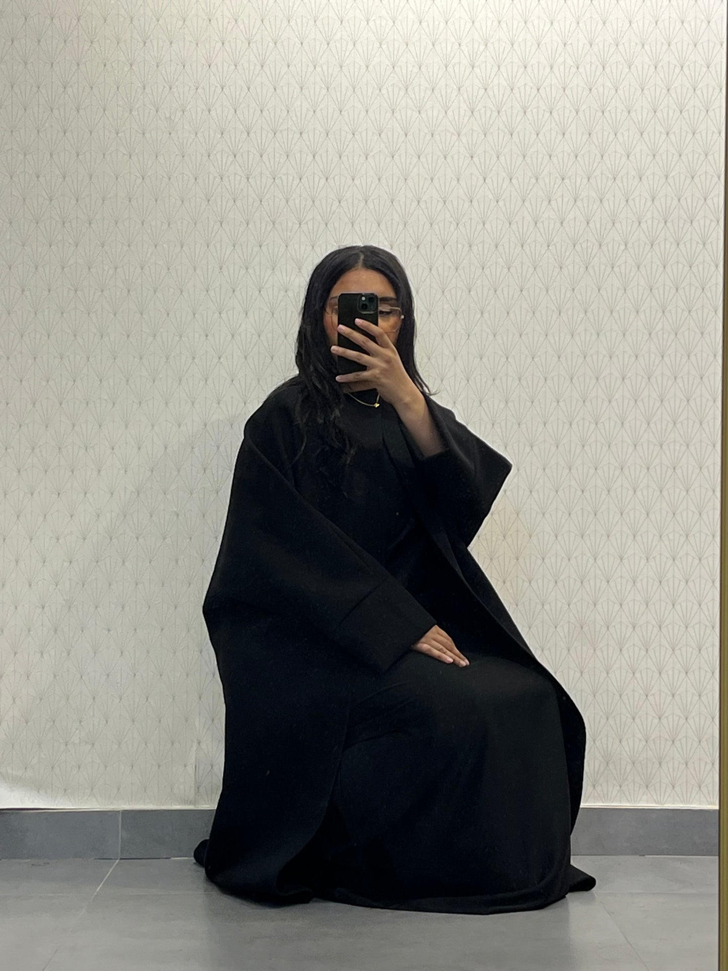 Long Coat Ref: 2515CB - Flared Peacoat Style, Loose and Elegant Cut