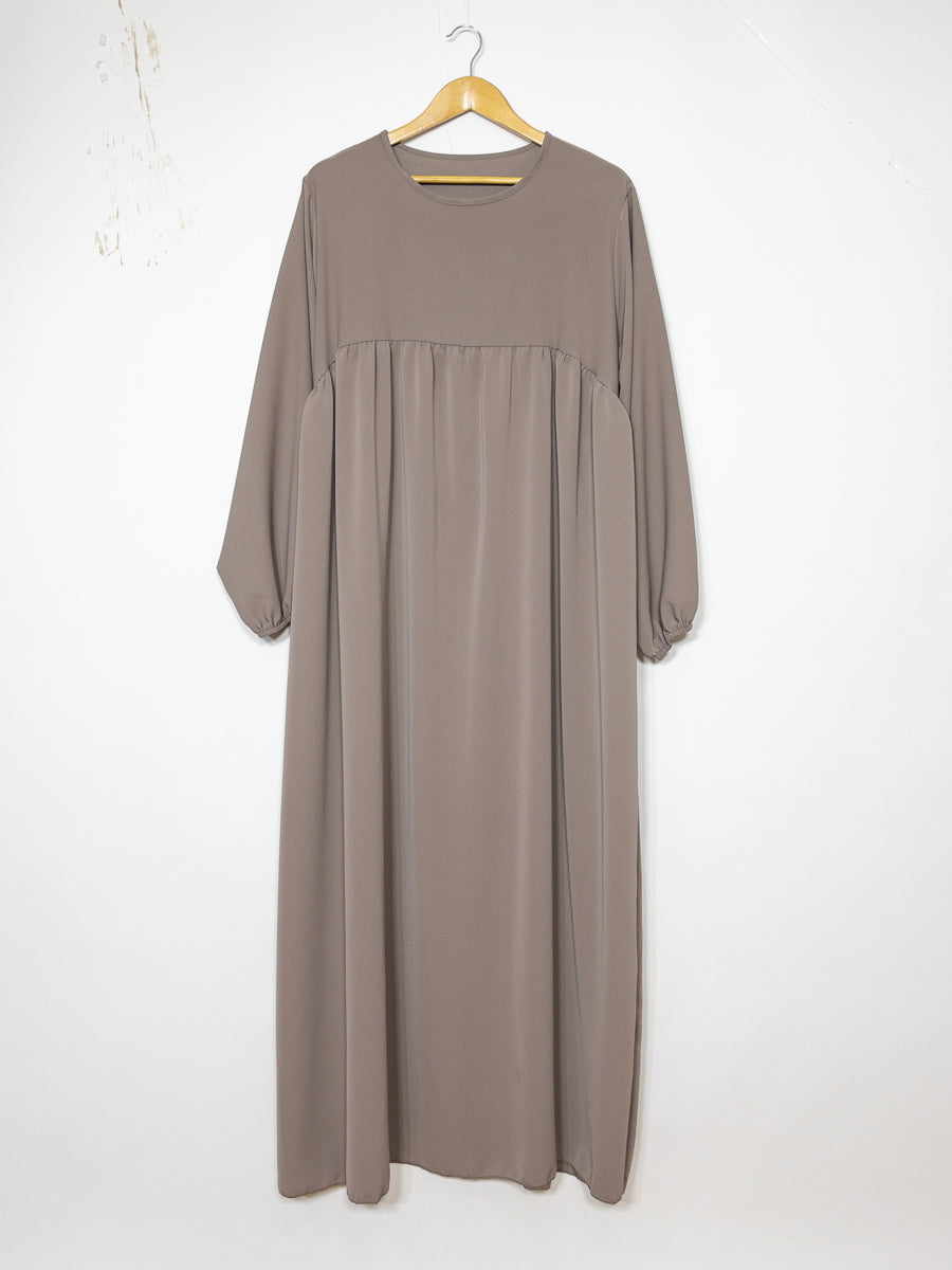 Long Abaya for Women in Medina Silk, Flowing and Soft Fabric, Loose and Elegant Cut, 2326PK
