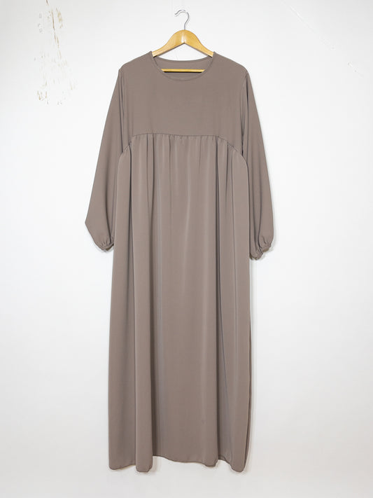 Long Abaya for Women in Medina Silk, Flowing and Soft Fabric, Loose and Elegant Cut, 2326PK