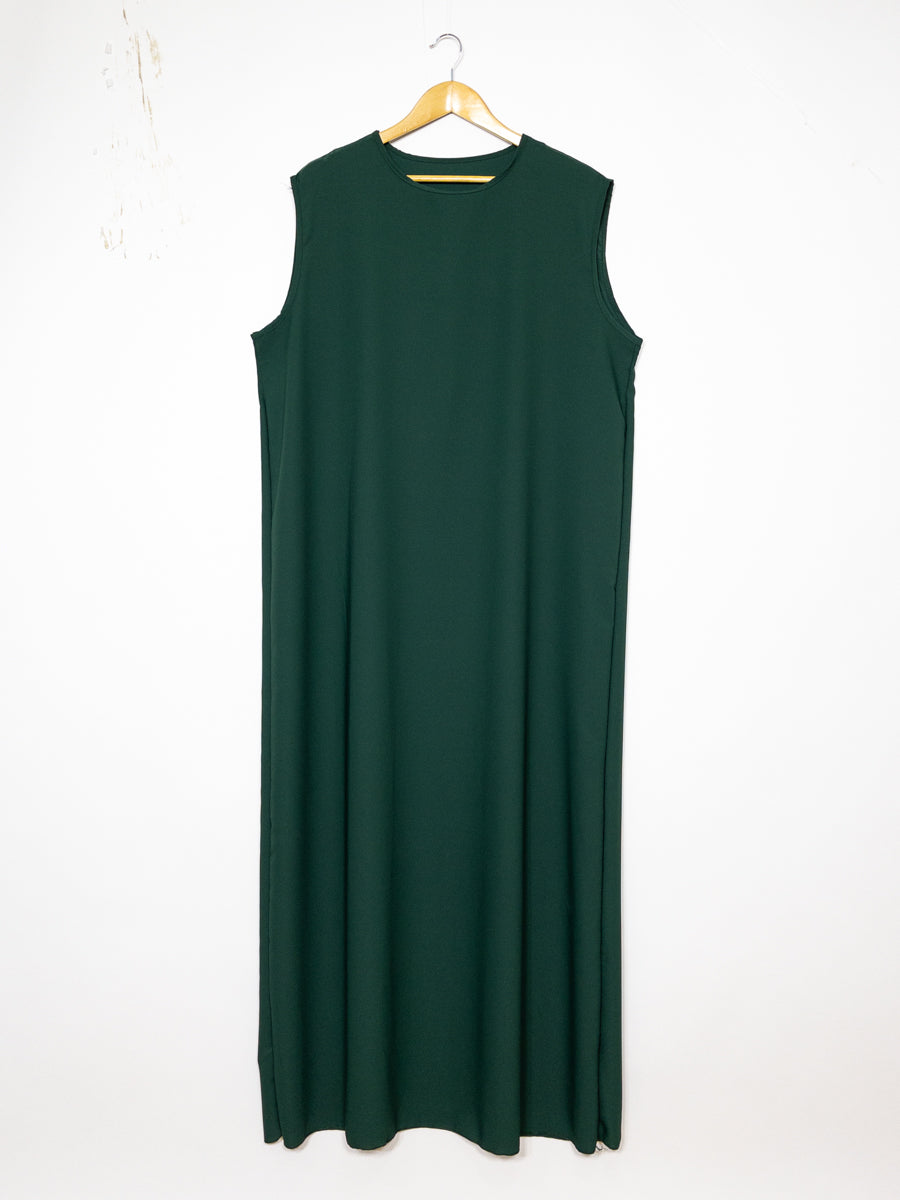 Long, Wide Abaya Ref: Ro2353pk - Sleeveless Long Abaya in Medina Silk, Short Sleeve, Flowing and Lightweight