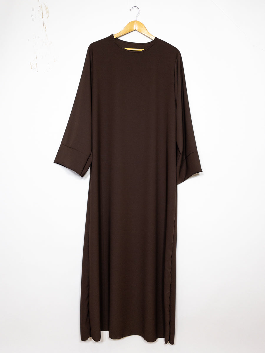 Abaya longue en soie de Médine REF: Ro2333pk