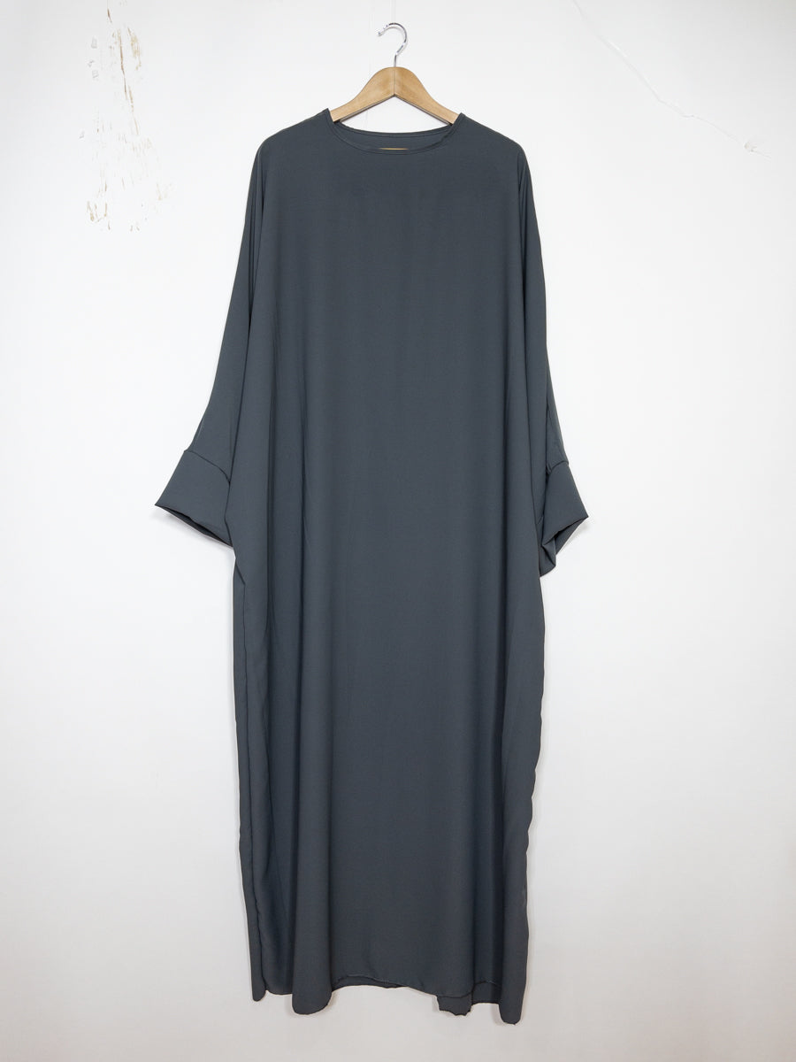 Lange Abaya voor Dames REF: ro2331pk - Lange Abaya in Medina-zijde met Vlindermouwen, Vloeiend, Zacht en Comfortabel