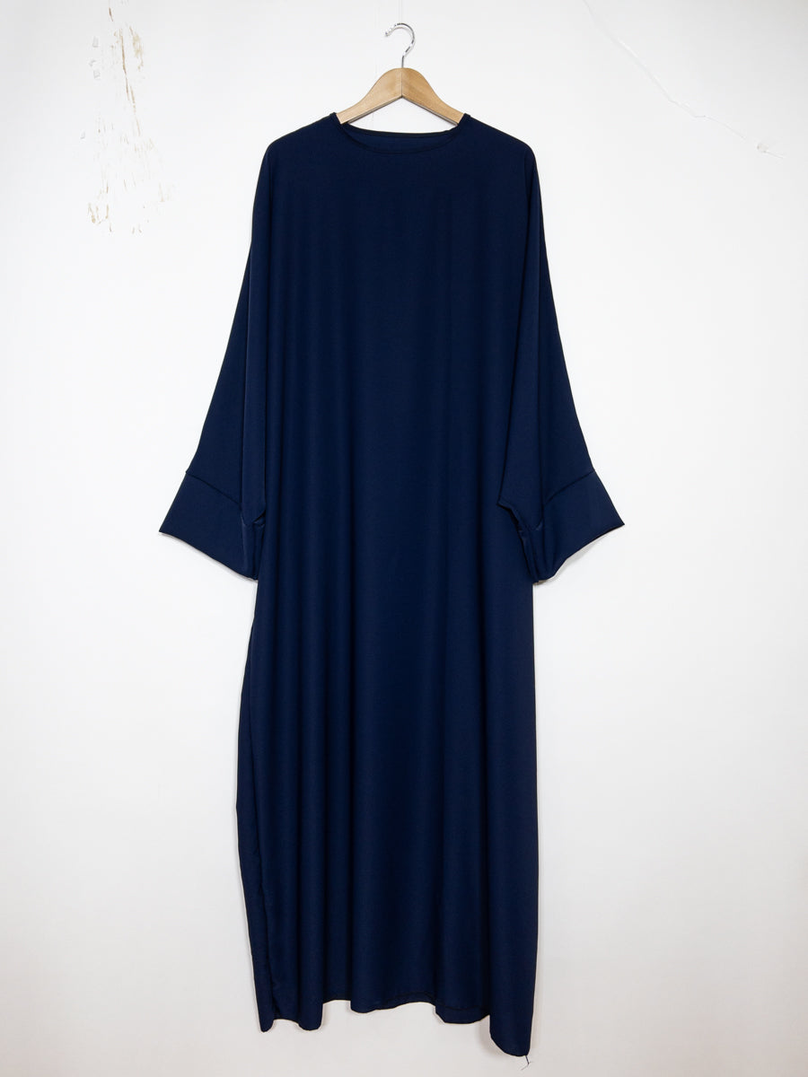 Lange Abaya voor Dames REF: ro2331pk - Lange Abaya in Medina-zijde met Vlindermouwen, Vloeiend, Zacht en Comfortabel