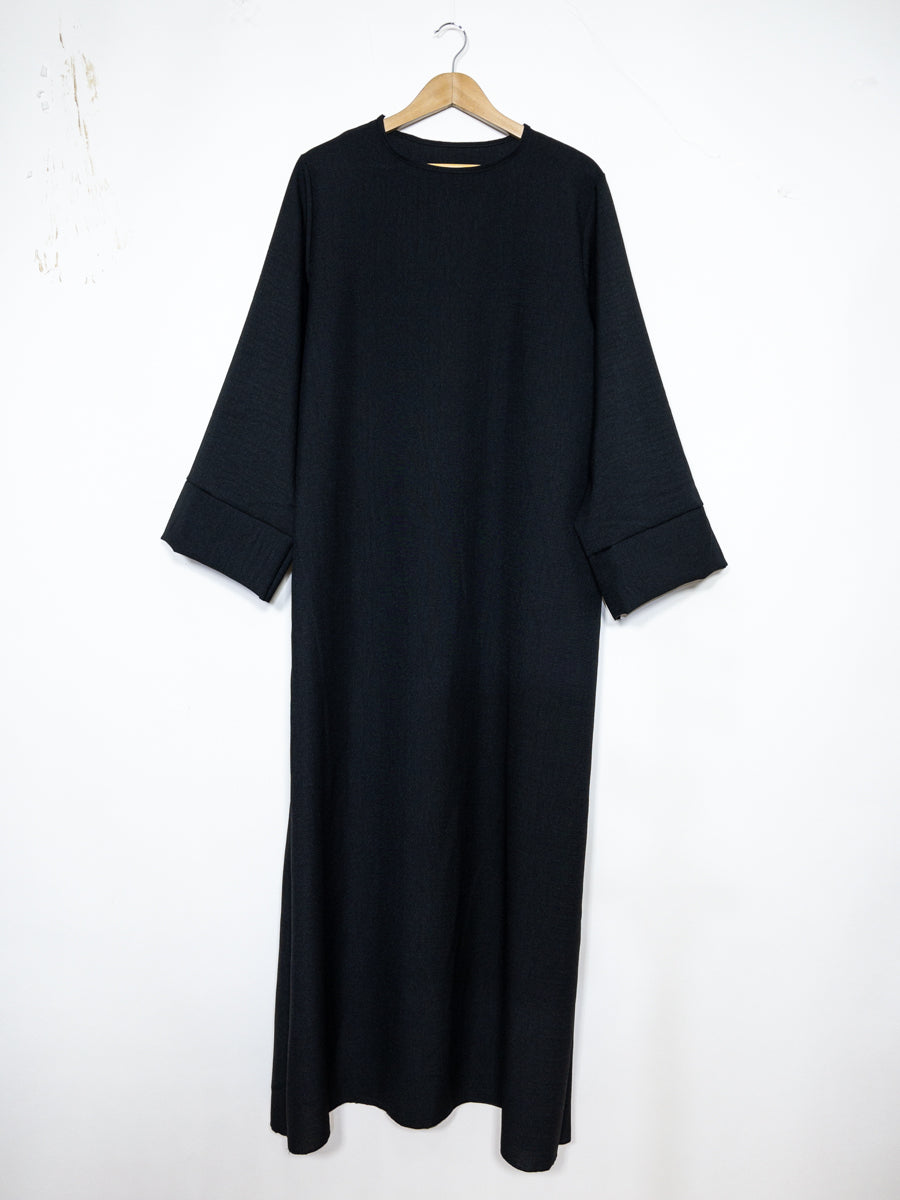 Abaya manche large en lin pour 185cm REF: RoL2352lin- Abaya Longue style Lin manche évasé
