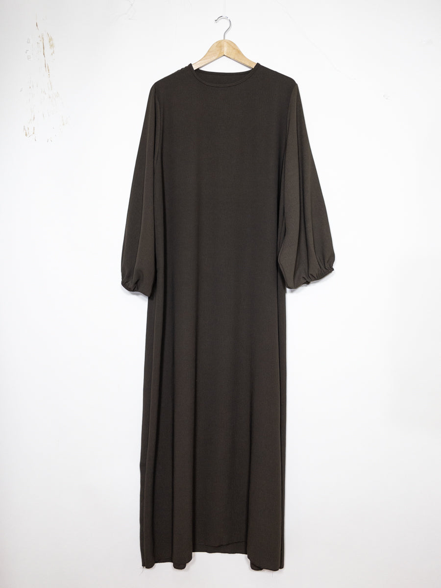 Robe Abaya en Jazz, Modèle RO2370JAZZ, manches ballon élégante, fluide et Confortable