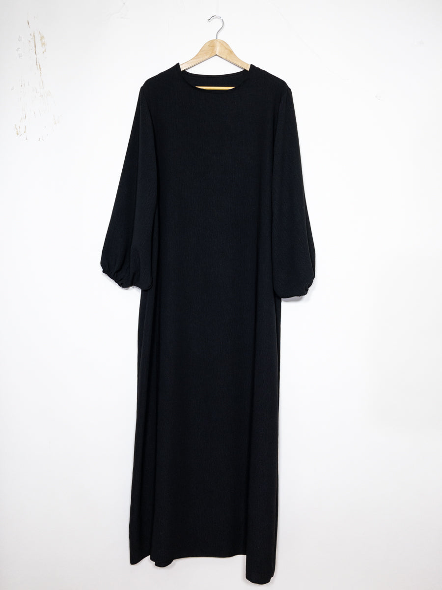 Robe abaya réf RoL2370jazz - Abaya longue en tissu jazz taille longue pour femme 185cm design fluide avec manches ballon