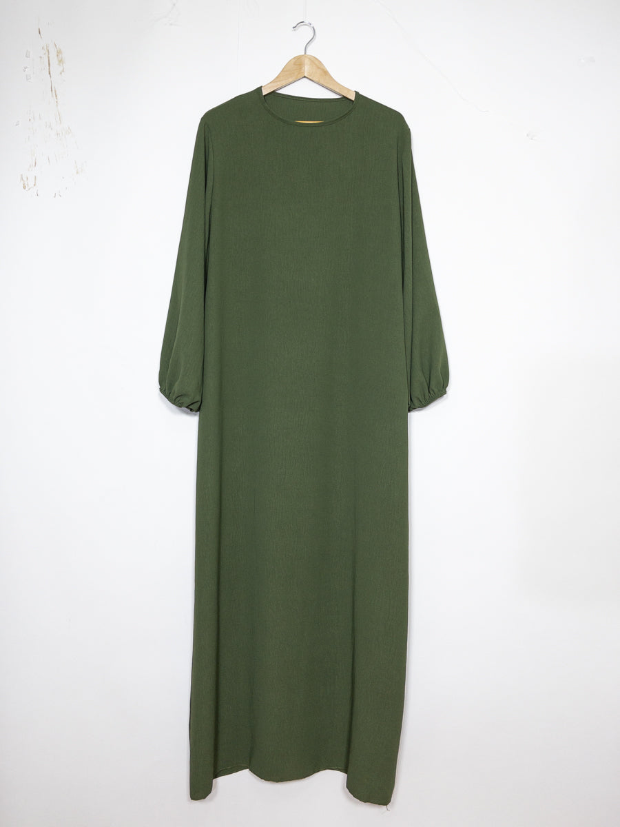 Robe Abaya en Jazz, Modèle RO2370JAZZ, manches ballon élégante, fluide et Confortable