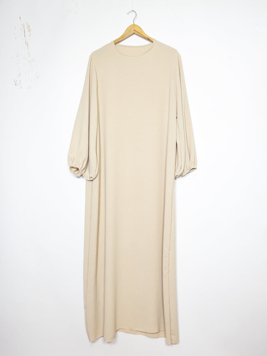 Robe abaya réf RoL2370jazz - Abaya longue en tissu jazz taille longue pour femme 185cm design fluide avec manches ballon