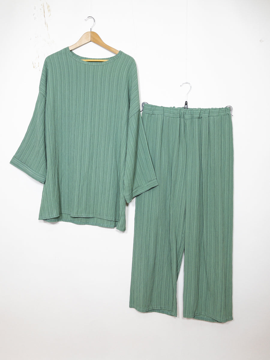 Abaya Set Ref: EN2335 FF-59PAN - Abaya Tunic and Flared Trousers Set, Flowing and Comfortable
