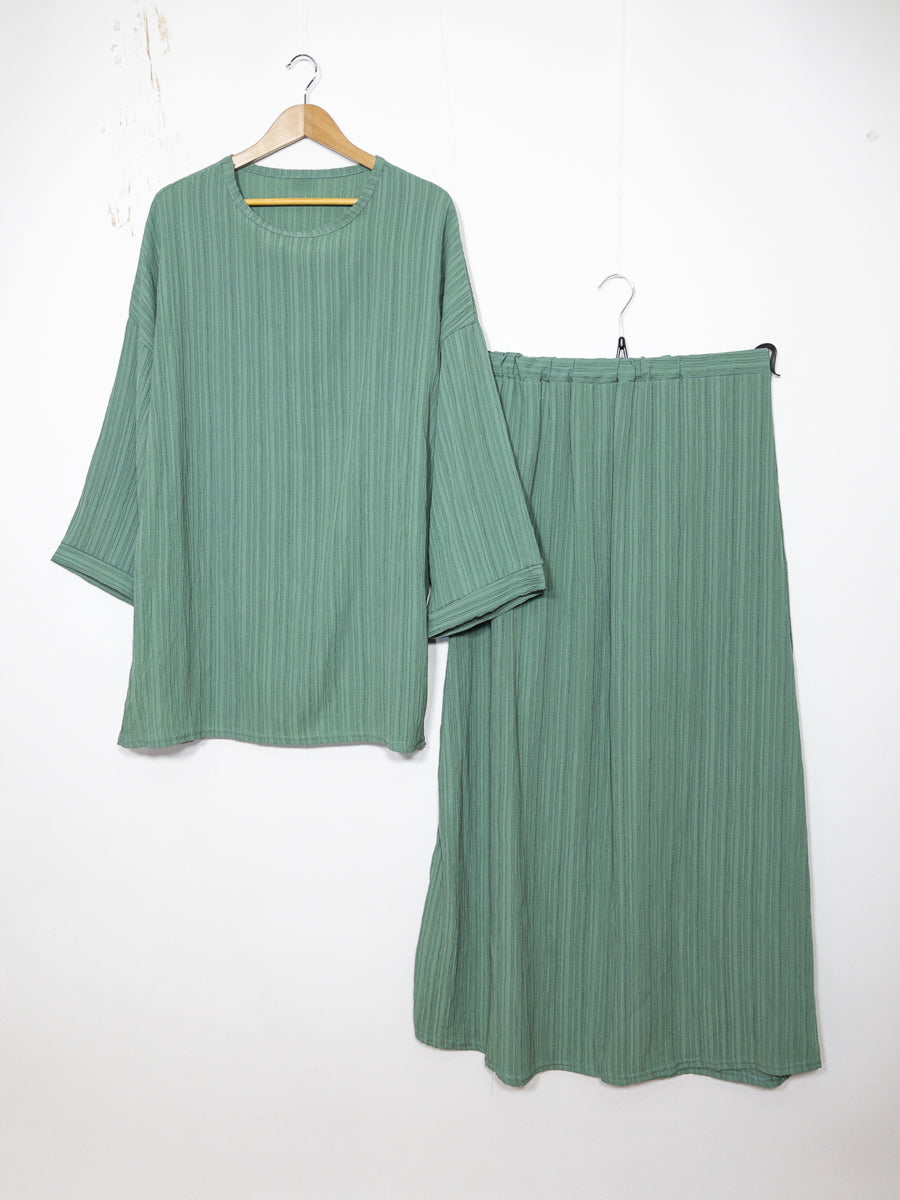 Abaya Set Ref: EN2335 FF-85JU - Abaya Tunic and Flared Skirt Set, Elegant