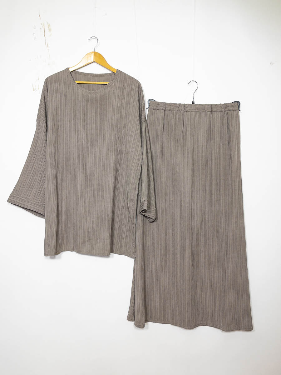 Abaya Set Ref: EN2335 FF-85JU - Abaya Tunic and Flared Skirt Set, Elegant