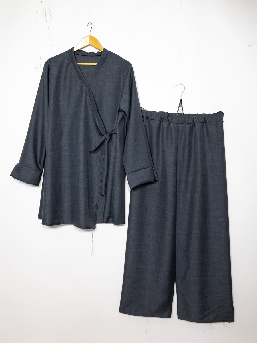 Ensemble REF: 2386XLM-PAN - Ensemble haut croisé style Kimono fluide et confortable
