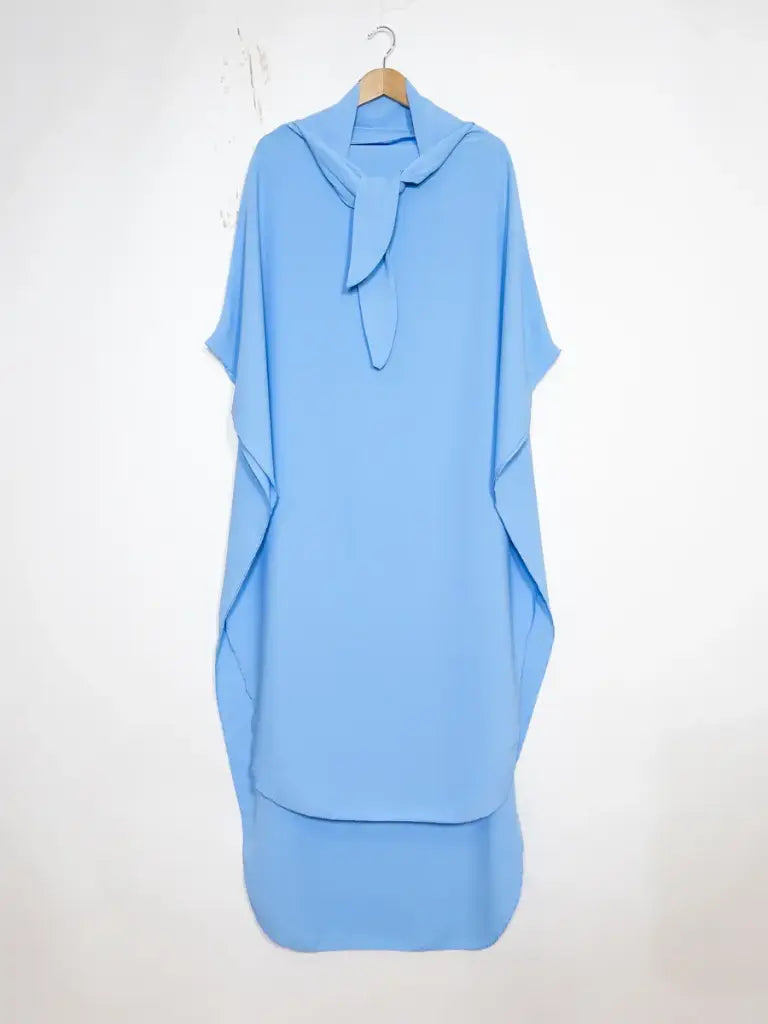 Khrimar soie de médine REF: 2371pk (stock limité) no restock - khimar longue en soie de Médine élégante et confortable