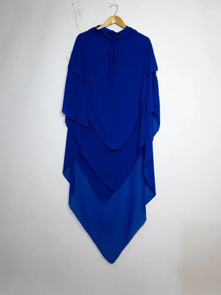 Khimar trois volant ref:Ca2317 - Khimar long en mousseline de haute qualité